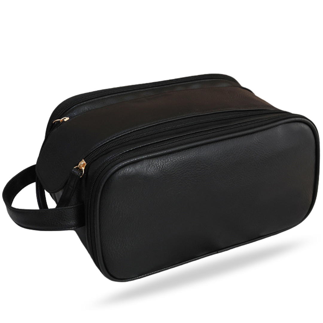Triple Compartment Makeup Bag