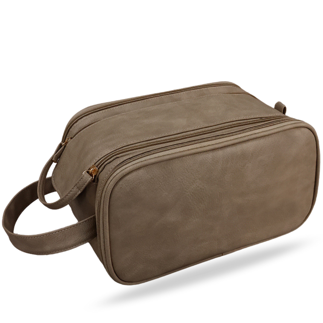 Triple Compartment Makeup Bag