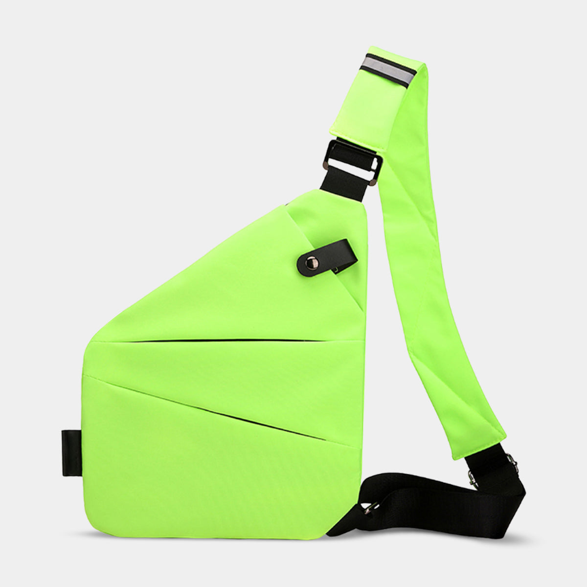 Flightag anti-theft travel bag for women in fluo green with crossbody strap