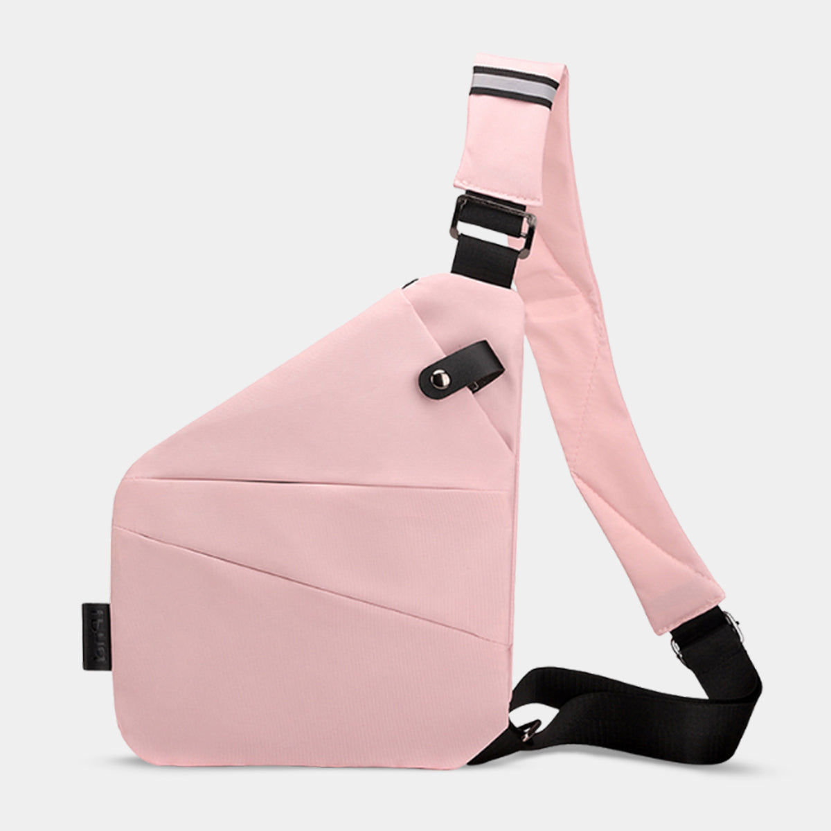 Flightag anti-theft travel bag for women in light pink with crossbody strap