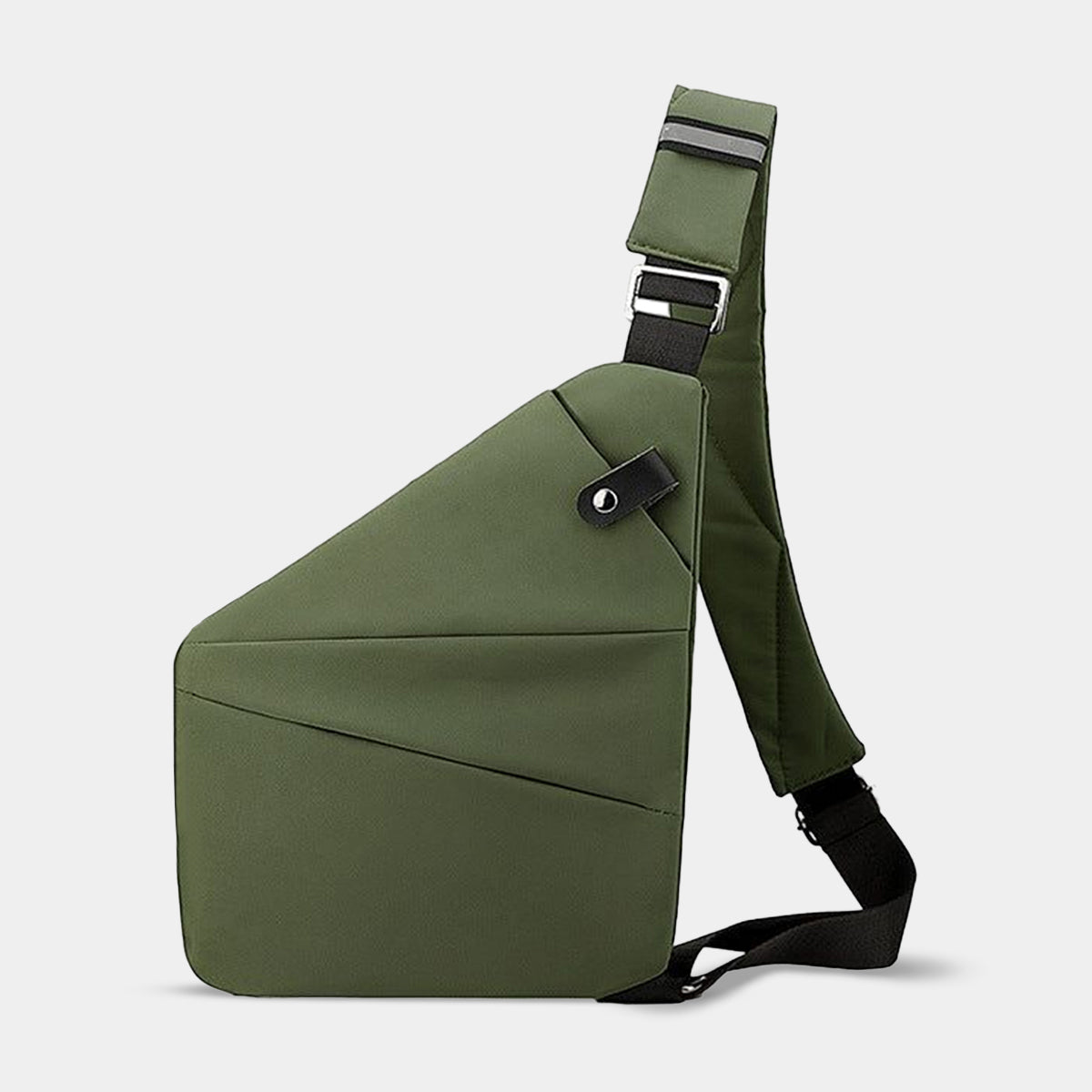 Flightag anti-theft travel bag for women in olive green with crossbody strap