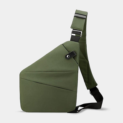 Flightag anti-theft travel bag for women in olive green with crossbody strap