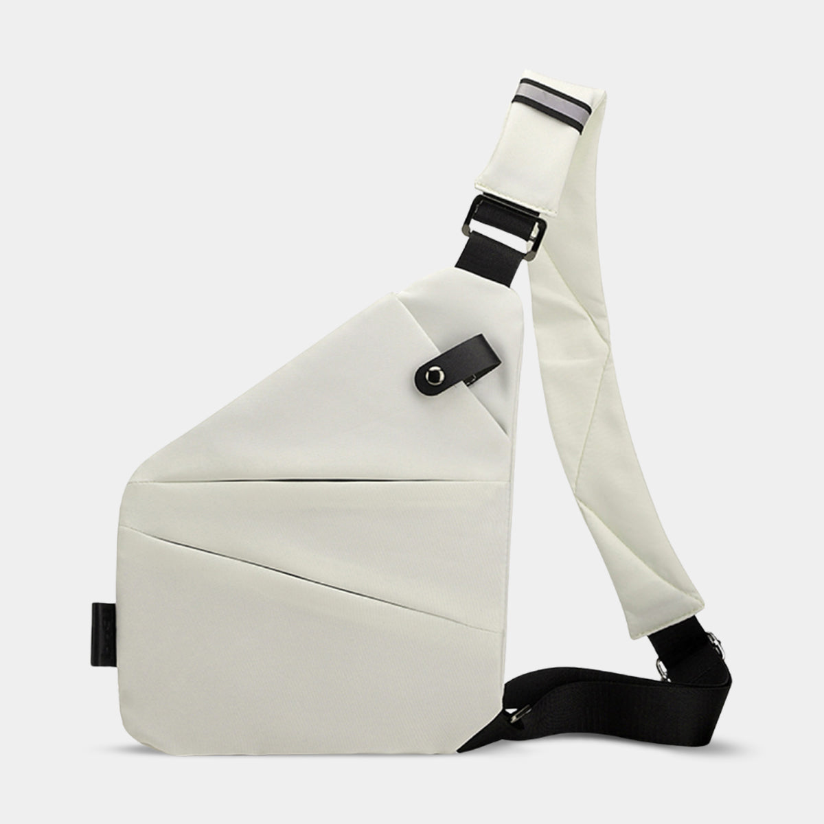 Flightag anti-theft travel bag for women in white with crossbody strap