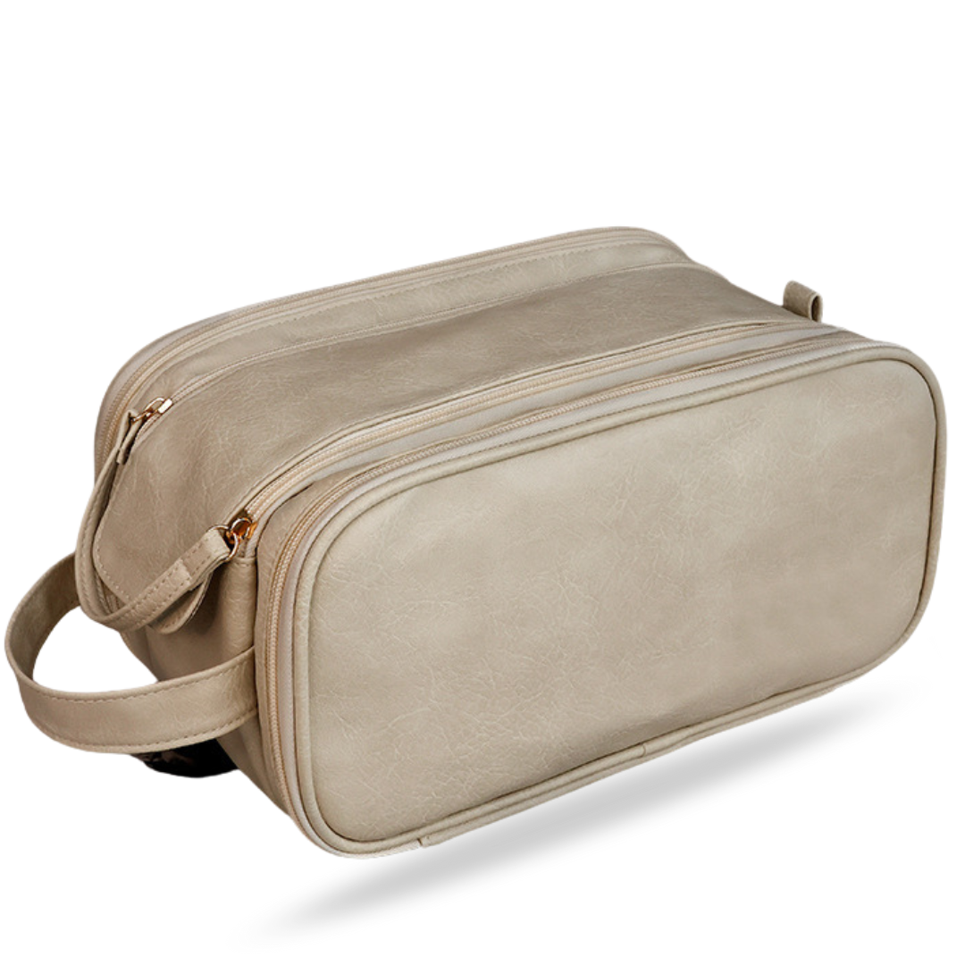 Triple Compartment Makeup Bag