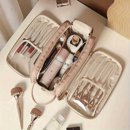 Triple Compartment Makeup Bag